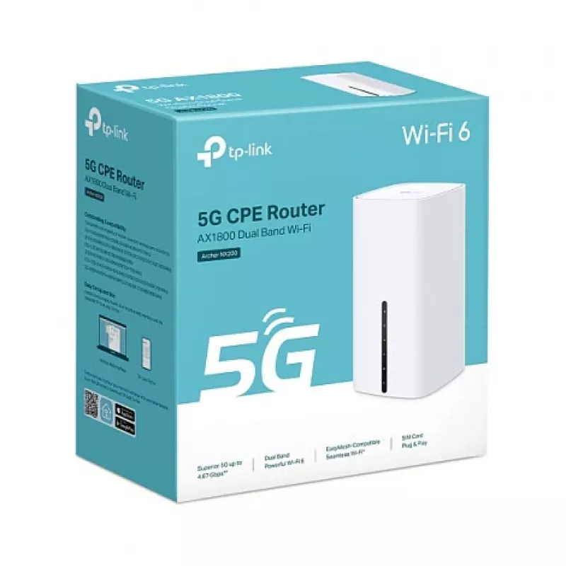 TP-Link Archer NX200 V1 AX1800 Dual-Band Wi-Fi 6 maršrutētājs ar 4 Gigabit LAN portiem, USB 2.0, melns