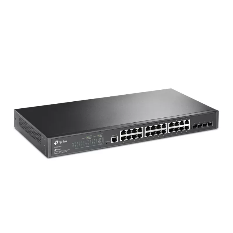 TP-Link JetStream 24 portu Gigabit L2 pārvaldāms komutators ar 4 SFP slotiem