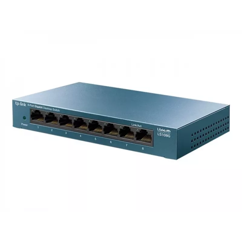 TP-Link LiteWave LS108G - Slēdzis - nepārvaldīts - 8 x 10/100/1000 - Darbvirsmas - Maiņstrāva 220 V