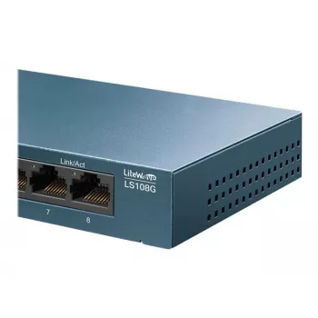 TP-Link LiteWave LS108G - Slēdzis - nepārvaldīts - 8 x 10/100/1000 - Darbvirsmas - Maiņstrāva 220 V