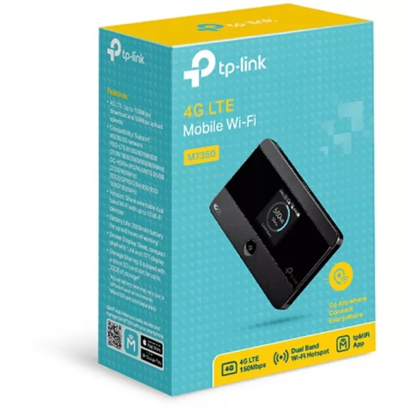 TP-Link M7350 melns 4G LTE mobilais maršrutētājs