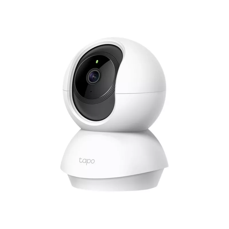 TP-Link Tapo C200 pagriežama/sasverama bezvadu drošības kamera, 1080p Full HD, 360° pagriešana, 114° sasvere, nakts redzamība, divvirzienu audio, microSD slots, darbojas ar Alexa un Google Assistant, balta