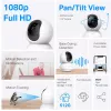 TP-Link Tapo C200C Pan/Tilt mājas drošības Wi-Fi kamera - 1080p Full HD, 360° horizontālais pārklājums, divvirzienu audio, nakts redzamība līdz 9m, MicroSD līdz 256GB, balta