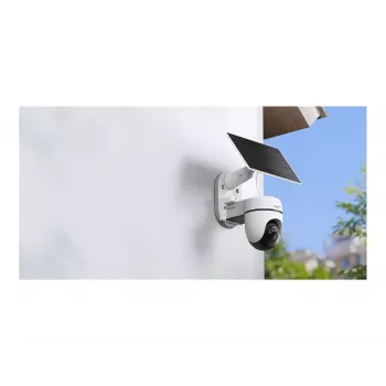 TP-Link Tapo TC90 KIT ar saules enerģiju darbināms panoramēšanas/slīpuma drošības kameras komplekts, 2K QHD, āra, akumulators un saules enerģija, IP65, krāsu nakts redzamība, bezvadu, 1 kamera