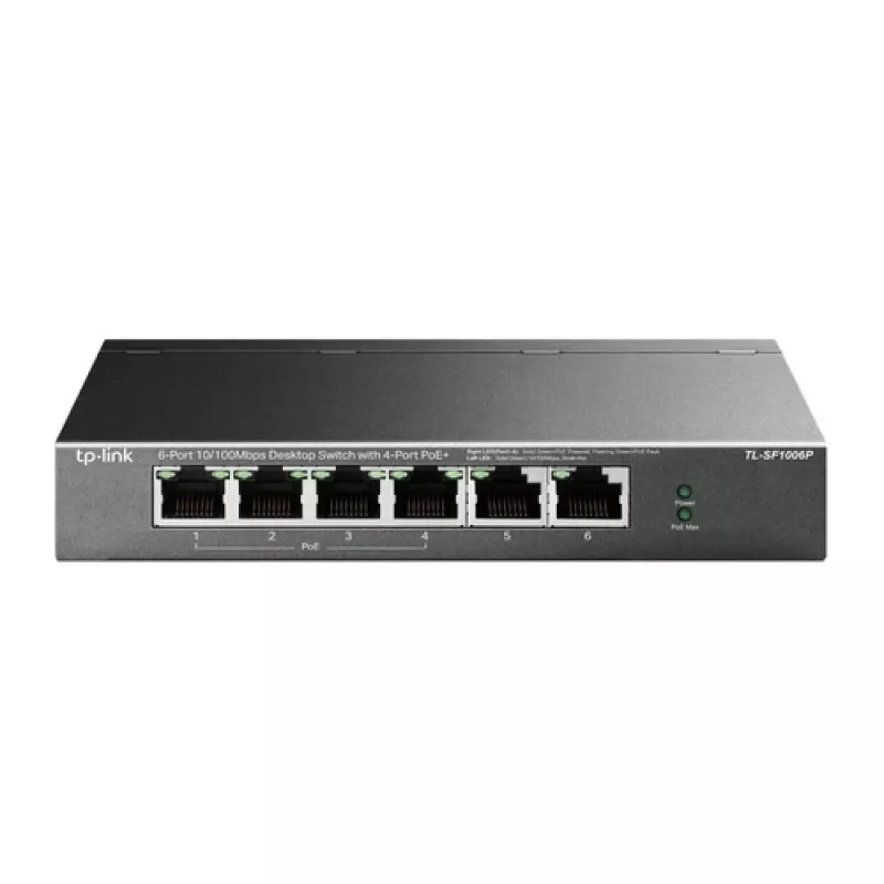 TP-LINK TL-SF1006P 6-Port 10/100 Mbps Desktop Switch ar 4-Port PoE+ (67W)