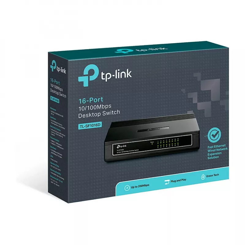 TP-Link TL-SF1016D 16 portu 10/100 Fast Ethernet galda komutators