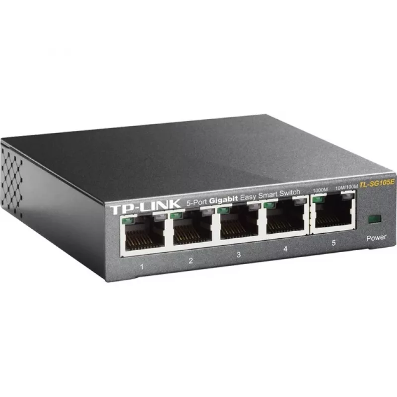 TP-LINK TL-SG105E(UN) Managed L2 Gigabit Ethernet Switch, 5 Porti, 10/100/1000 Mbps
