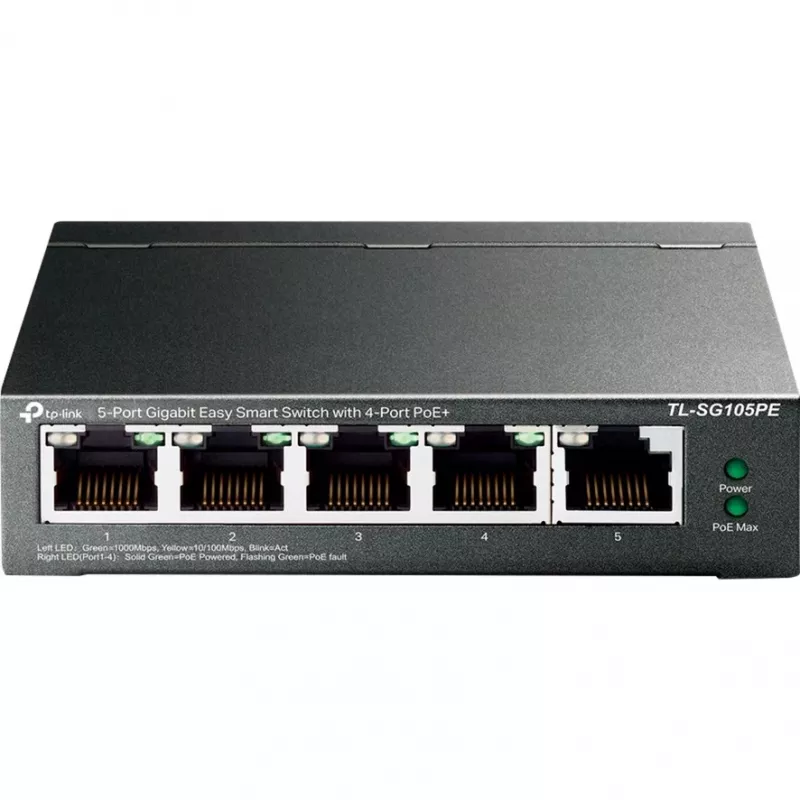 TP-Link TL-SG105PE Easy Smart Gigabit Switch ar 4 Portu PoE+