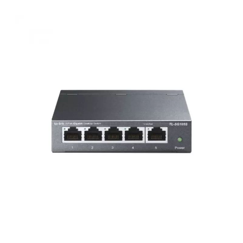 TP-Link TL-SG105S 5 portu gigabitu galddatora komutators, metāla korpuss, v5.0