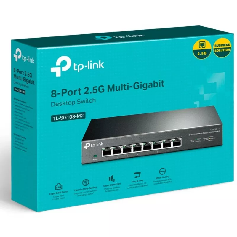 TP-Link TL-SG108-M2 V3.0 8 portu 2.5G Multi-Gigabit nepārvaldāms slēdzis
