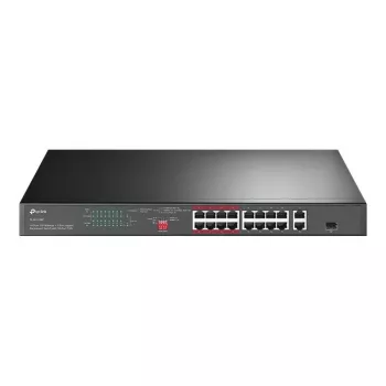 TP-Link TL-SL1218P 18 portu Fast Ethernet PoE+ komutators ar 2 Gigabit un 1 SFP