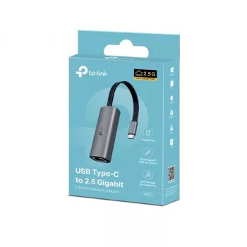 TP-Link UE302C USB-C uz Gigabit Ethernet adapteris - 10/100/1000 Mbps, USB 3.0, melns