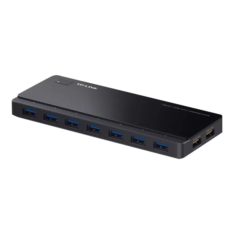 TP-LINK UH720 7-Port USB 3.0 Hub ar 2 viedās uzlādes portiem - Melns