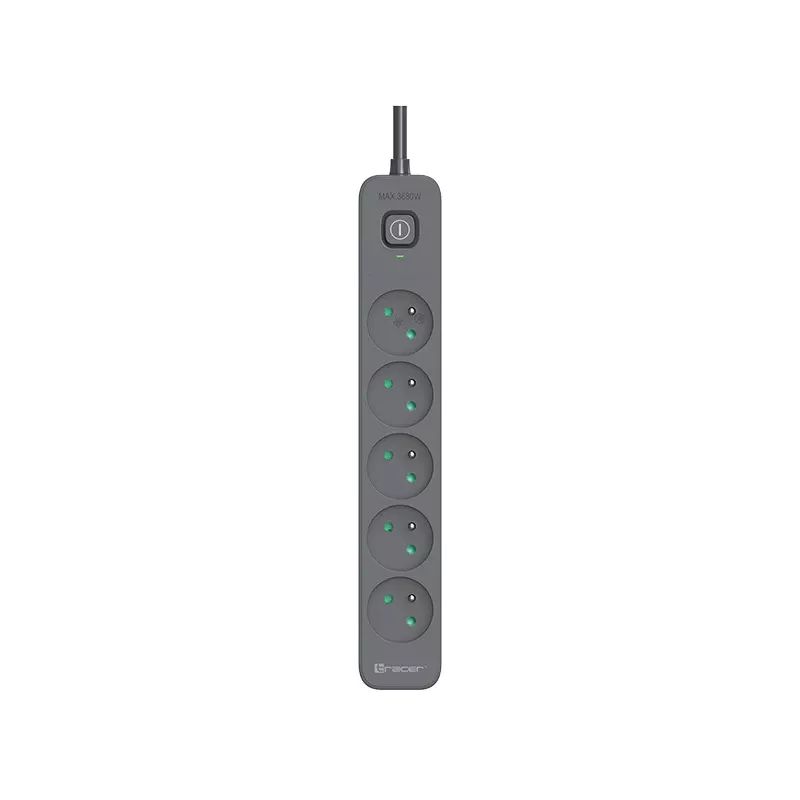 Tracer 47813 Super Line+ Graphite 1.5m (5 outlets)
