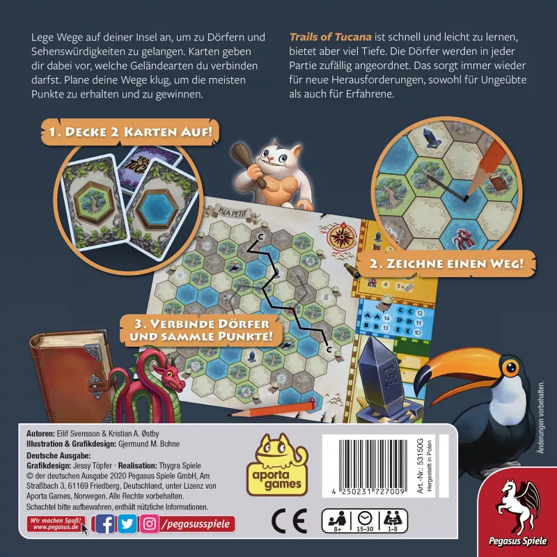 Trails of Tucana - Flip & Write galda spēle