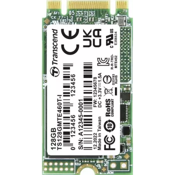 Transcend TS128GMTE460T-I 128GB M.2 2242 PCIe Gen3 x2 NVMe industriālais SSD
