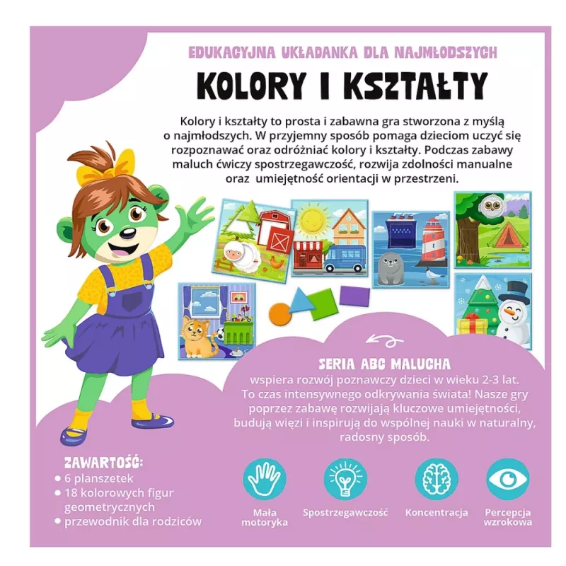 TREFL GRY Izglītojoša spēle Krāsas un formas ABC mazuļiem Treflik Family Trefl 02904