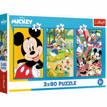 Trefl Puzle - 3x80 - Mickey Mouse Team Trefl 34887