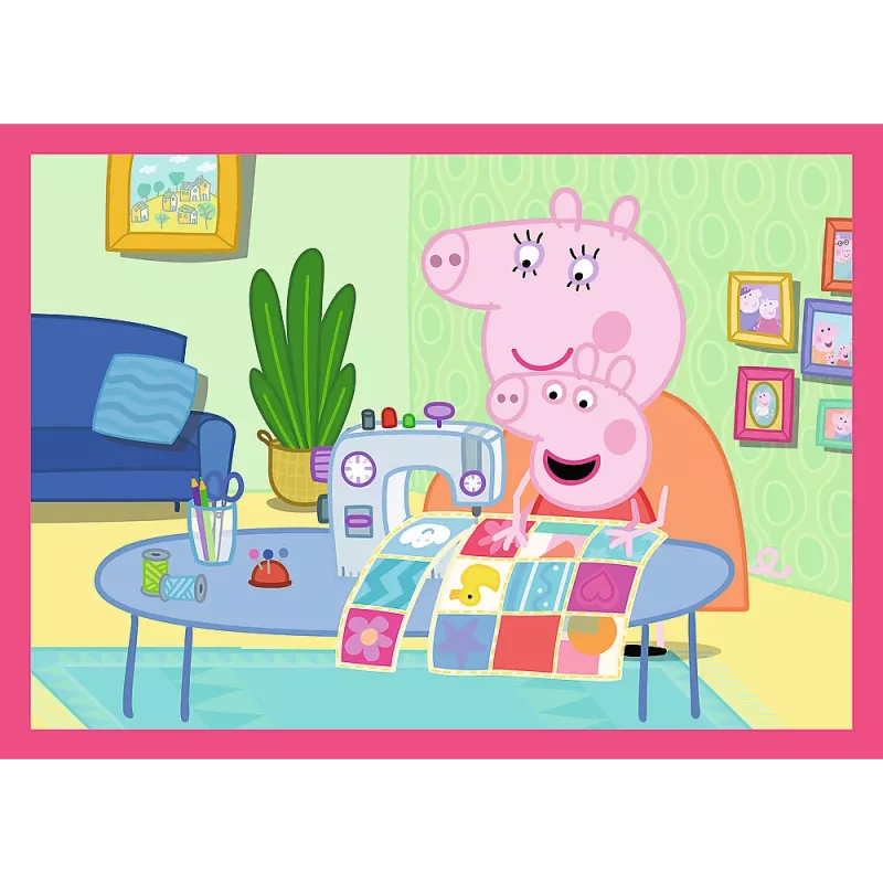 TREFL PUZZLE 4-in-1 Puzle (12, 15, 20, 24) – Peppa Loves Adventures – Trefl 34672