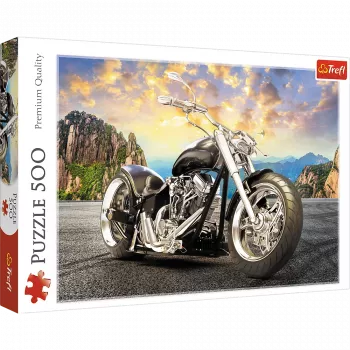 TREFL Puzle 500 gab. Melns motocikls