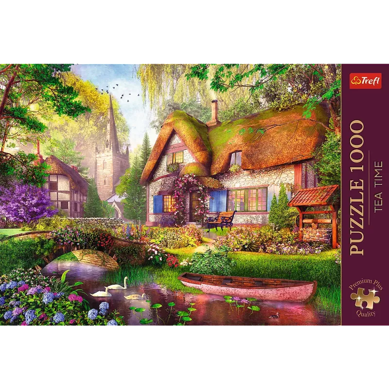TREFL PUZZLE Puzle - 1000 Premium Plus - Tea Time: Kotedža mežā Trefl 10804