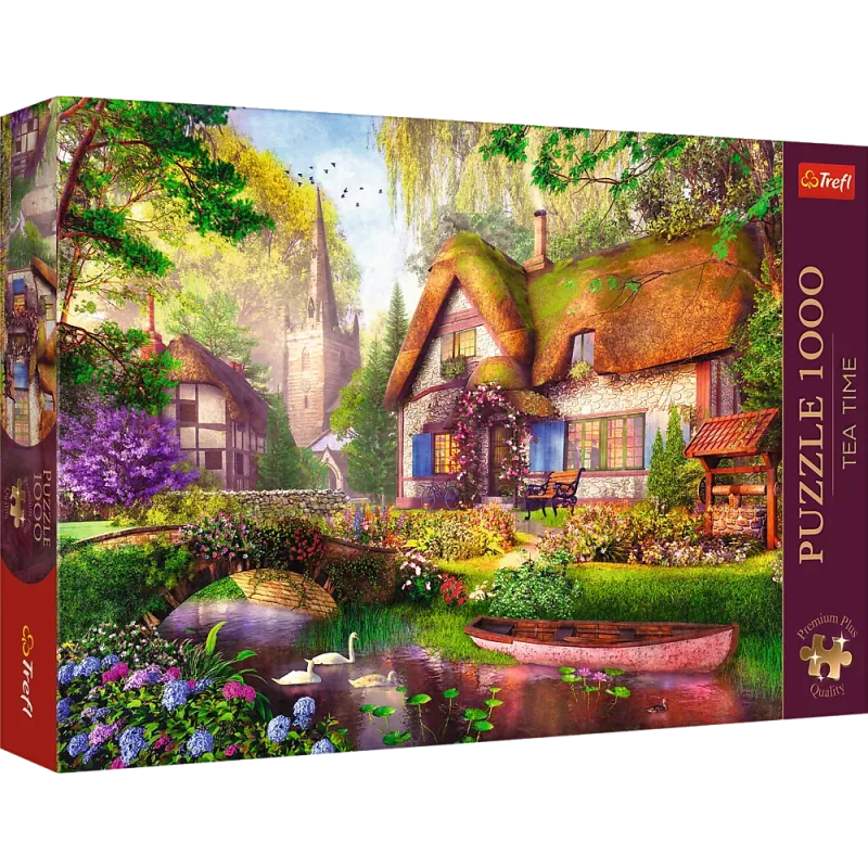 TREFL PUZZLE Puzle - 1000 Premium Plus - Tea Time: Kotedža mežā Trefl 10804