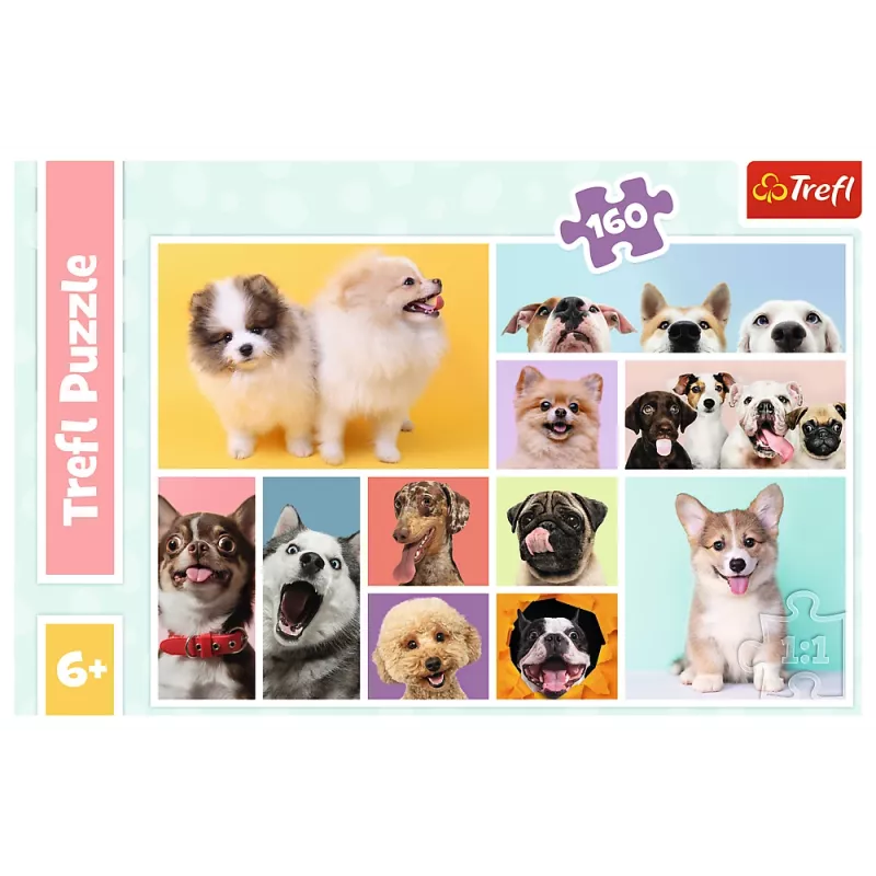 TREFL PUZZLE Puzle 160 Suņu Draudzība Trefl 15412
