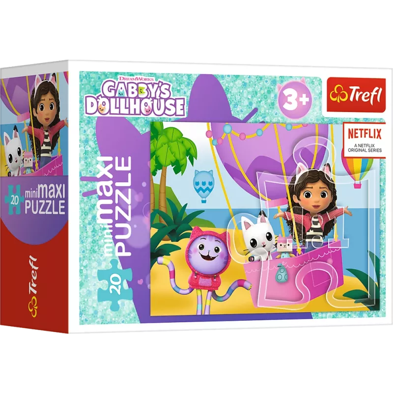 TREFL PUZZLE Puzle - 20 miniMaxi - Krāsaina diena ar Gabiju - Trefl 56041