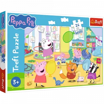 TREFL PUZZLE Puzle 24 Maxi – Skaistā Pepa – Cūciņa Pepa Trefl 14367