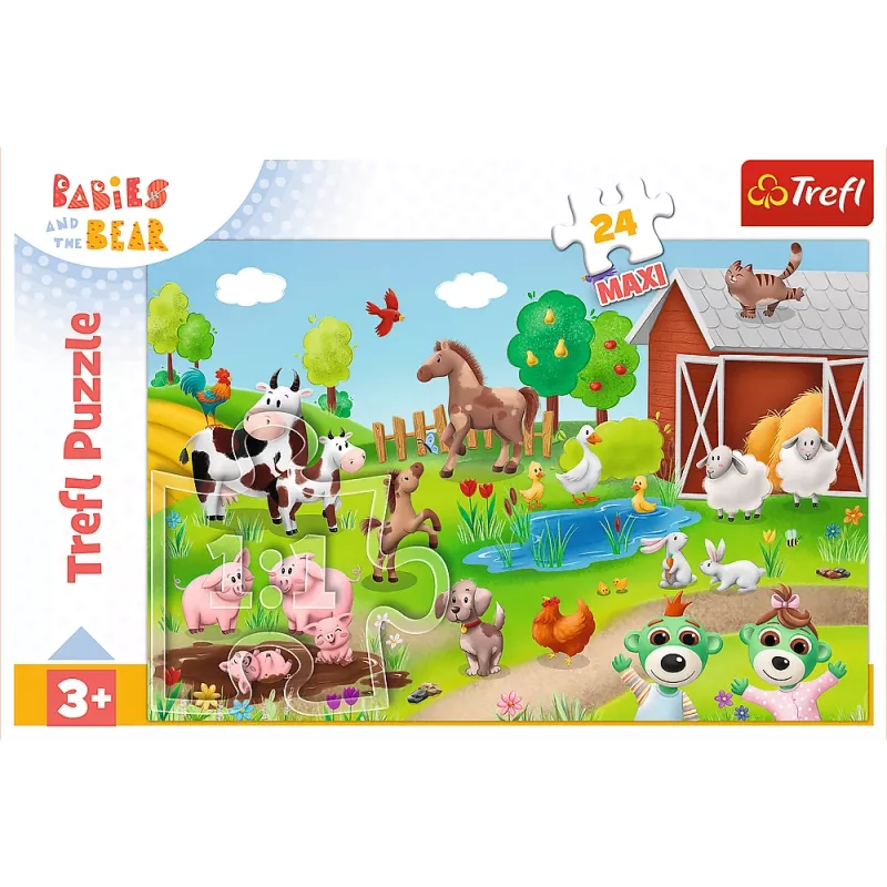 TREFL PUZZLE Puzle 24 Maxi – Mazie un dzīvnieki – Trefl 14372