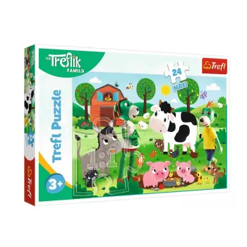 TREFL PUZZLE Puzle 24 Maxi Treflik Family Trefliki laukos Trefl 14361