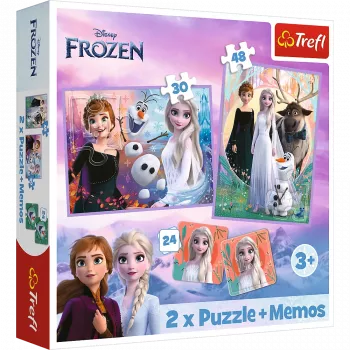 TREFL PUZZLE Puzle - 2in1 + Memo Princeses Savā Zemē - Disney Frozen 2 93335