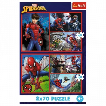 TREFL PUZZLE Puzle - 2x70 - Spider Stories - Disney Marvel Zirnekļcilvēks Trefl 34443