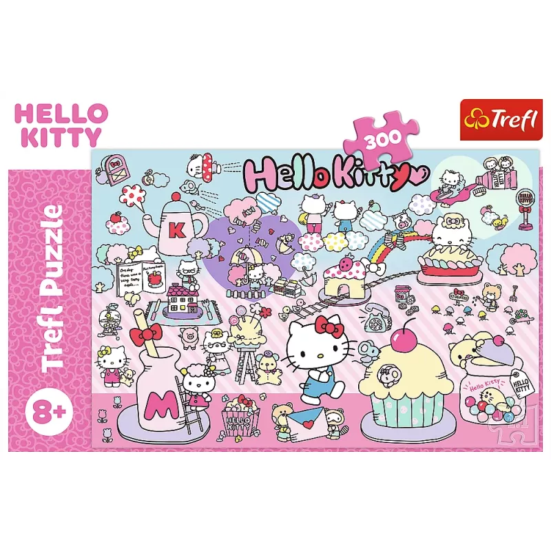 TREFL PUZZLE Puzzle – 300 Pieces – Discover the World of Hello Kitty – Hello Kitty Trefl 23031