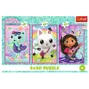 TREFL PUZZLE Puzle 3x50 - Iepazīstieties ar Gabiju un Gabijas leļļu māju Trefl 34876