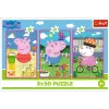 TREFL PUZZLE Puzle - 3x50 - Draudzības spēks / Peppa Pig Mix 70% 34877