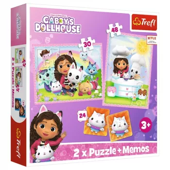 TREFL PUZZLE Puzle - 4 in 1 - Gabija ar kaķu draugu - Gabijas kaķu māja - Trefl 93382