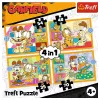 TREFL PUZZLE Puzle 4-in-1 – Garfield Loves Lasagna – Trefl 34673
