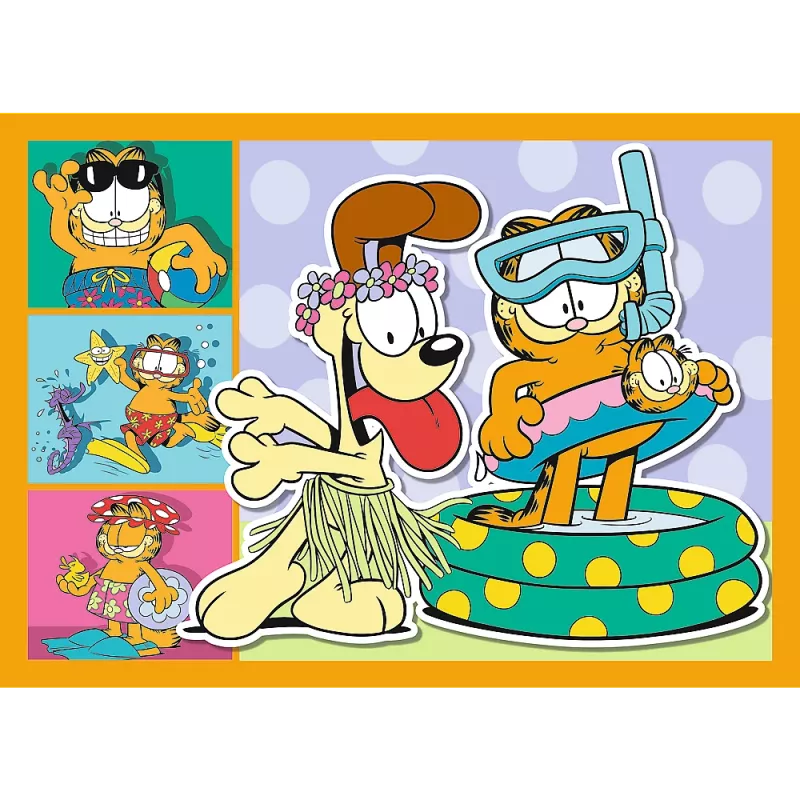 TREFL PUZZLE Puzle 4-in-1 – Garfield Loves Lasagna – Trefl 34673