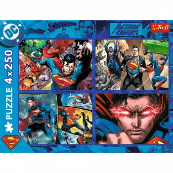 TREFL PUZZLE Puzle - 4x250 - Supermena Drosme - Warner Superman Trefl 13340
