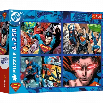 TREFL PUZZLE Puzle - 4x250 - Supermena Drosme - Warner Superman Trefl 13340