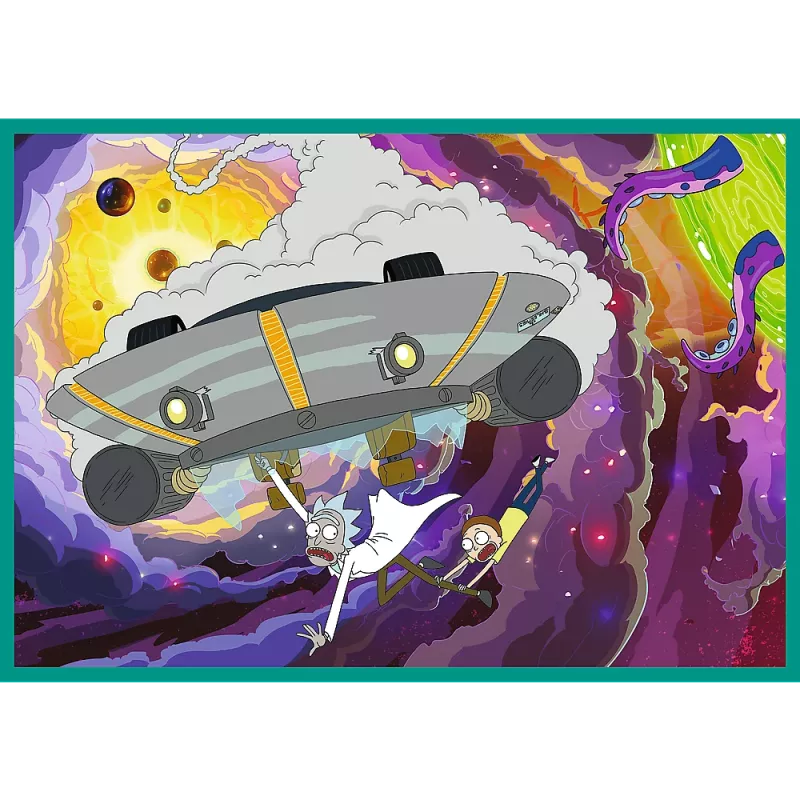 TREFL PUZZLE Puzle - 4x250 - The Crazy World of Rick and Morty - Warner Rick and Morty Trefl 13338