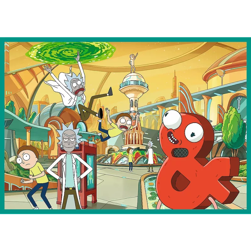 TREFL PUZZLE Puzle - 4x250 - The Crazy World of Rick and Morty - Warner Rick and Morty Trefl 13338
