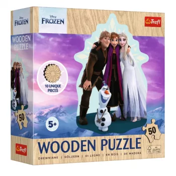 TREFL PUZZLE Puzzle – 50 Wooden Pieces – Disney Frozen – Favorite Frozen Land – Trefl 31512