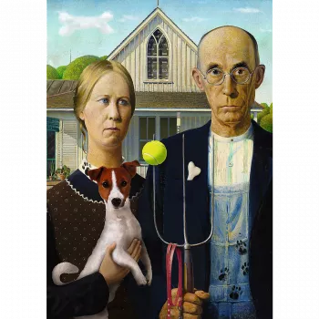 TREFL PUZZLE Puzle - 500 - American Gothic: Dog Edition Trefl 37526