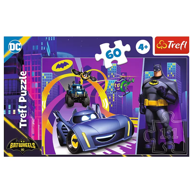TREFL PUZZLE Puzle - 60 - Betmens un viņa transportlīdzekļi