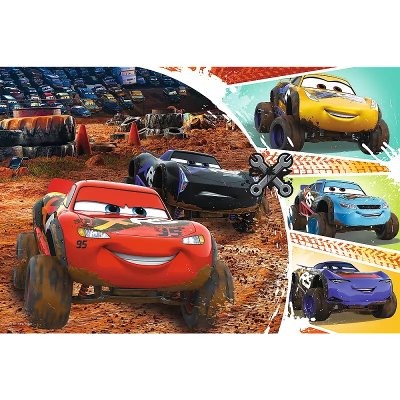 TREFL PUZZLE Puzle - 60 - Lightning McQueen ar draugiem - Disney Cars 3 17327