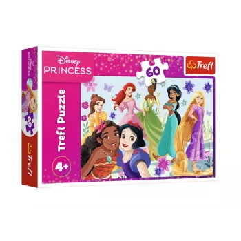 TREFL PUZZLE Puzle – 60 – Princeses darbībā – Disney Princess – Trefl 17409