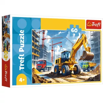 TREFL PUZZLE Puzzle 60 - Trefl 17406 Backhoe Loader Tractor