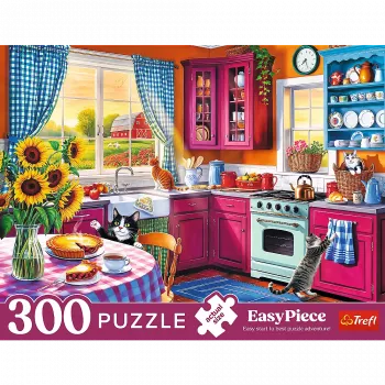 TREFL PUZZLE Puzle - 300 Easy Piece - Rīts virtuvē FSC Mix 70% 23102